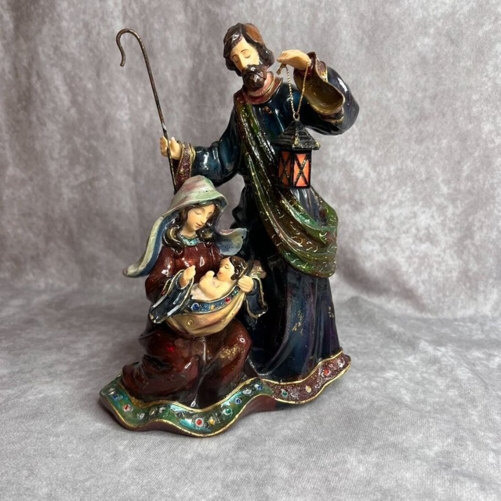 Vintage Nativity Scene Figurine Joseph Mary Baby Jesus Religious Christmas READ